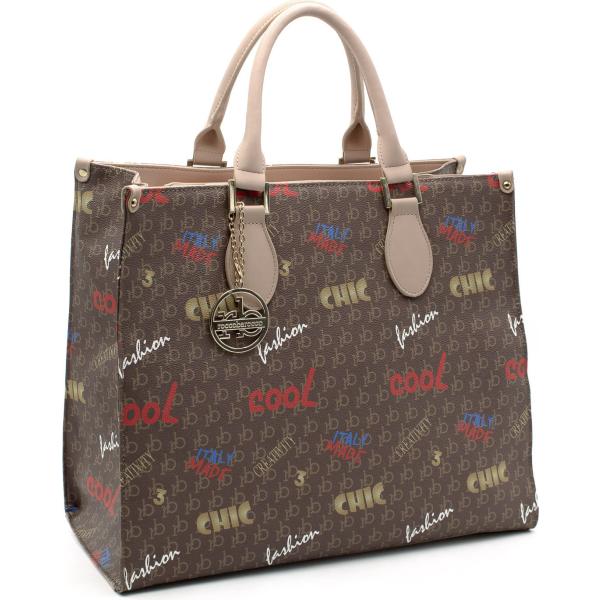 shopping bag Roccobarocco marrone
