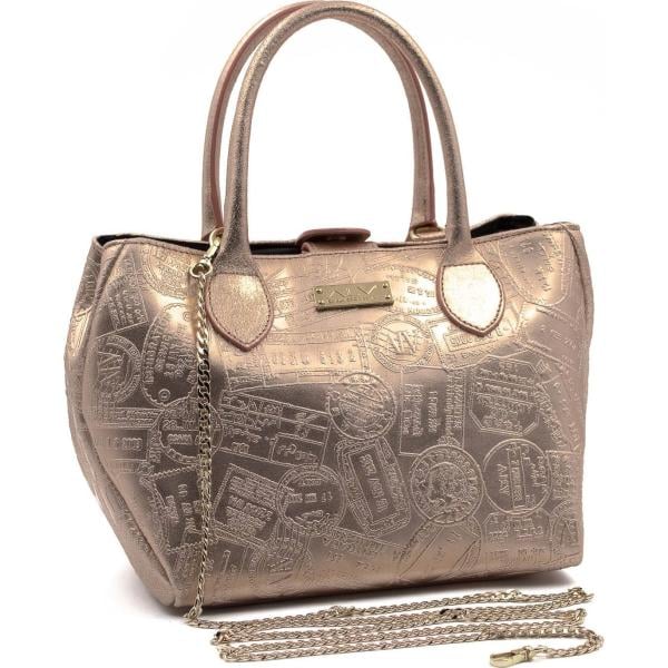 borse a mano ALV by Alviero Martini marrone con stampe