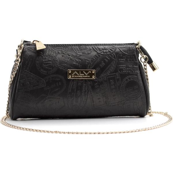 pochette ALV by Alviero Martini nero con stampe