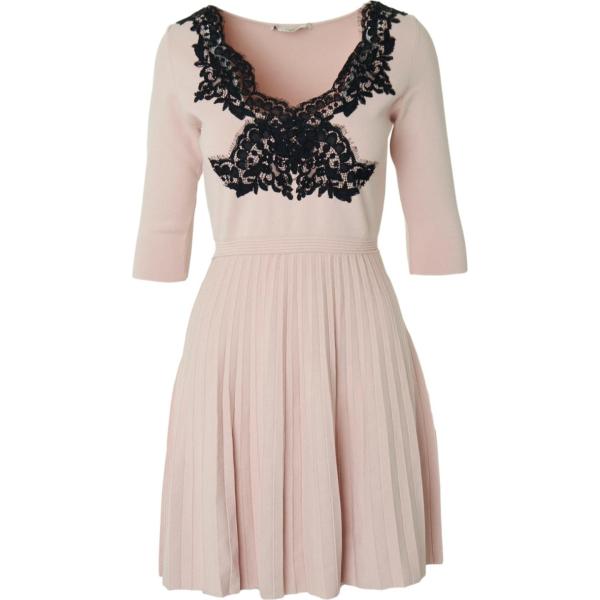 vestito da donna in viola chiaro plissè collo a v Blumarine Anna Molinari