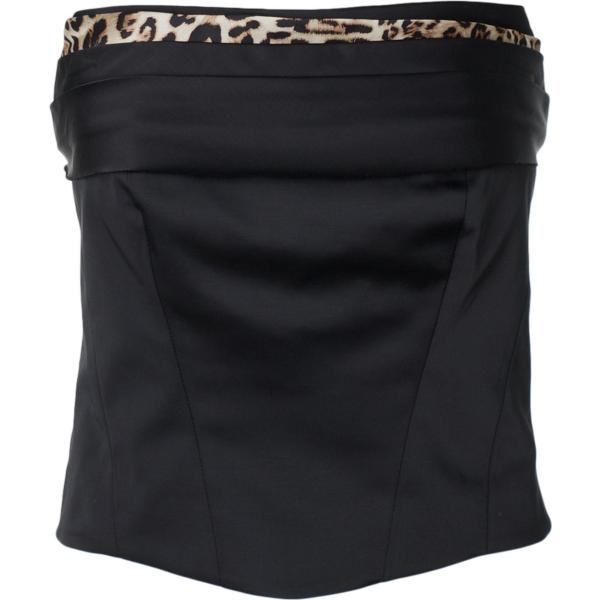 top Gaélle nero animalier