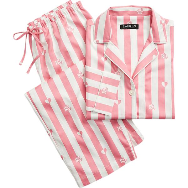 pigiama Lauren rosa a righe