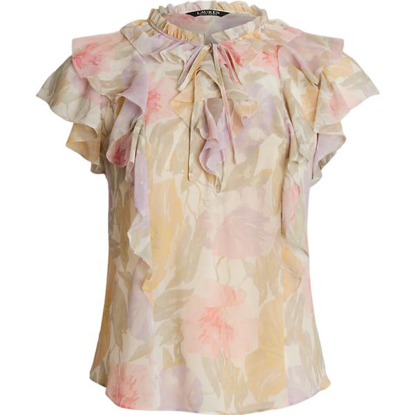 camicie Lauren Curve marrone a fiori