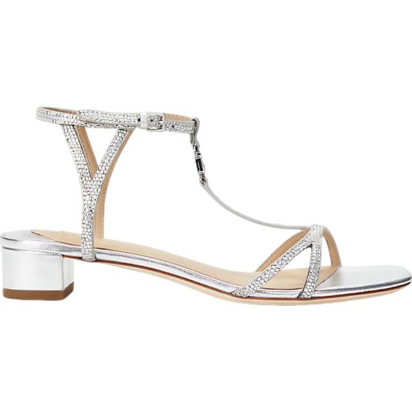 sandali in pelle Lauren grigio