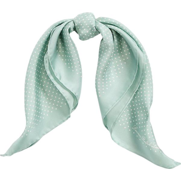 foulard Lauren verde a pois