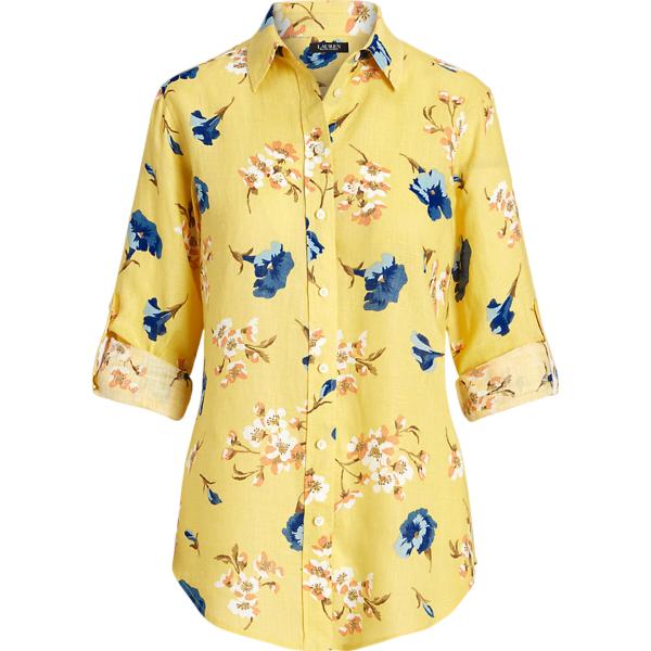 camicie Lauren giallo a fiori