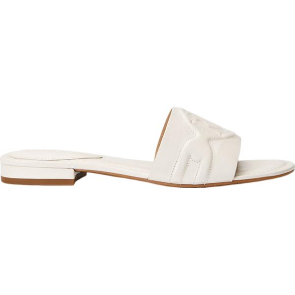 sandali in pelle Lauren bianco