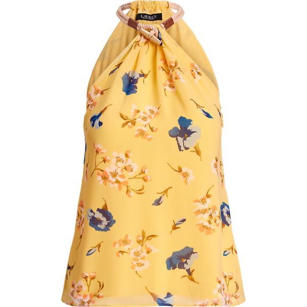 top Lauren giallo a fiori