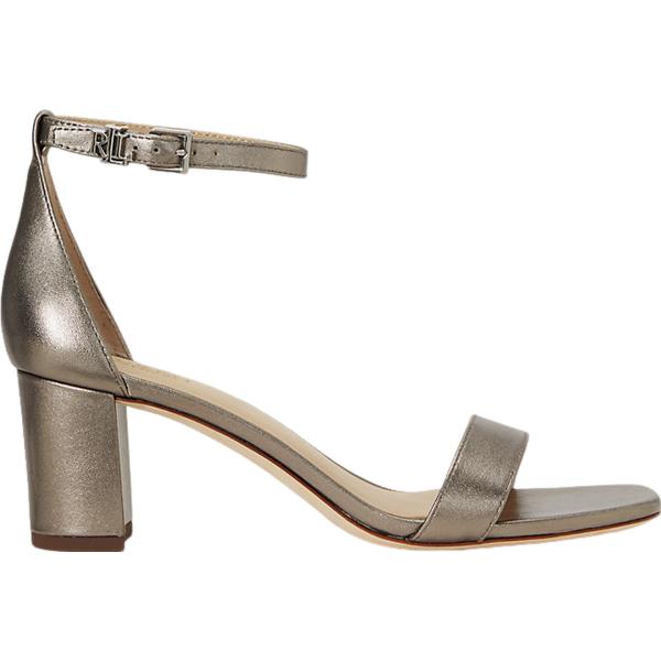 sandali in pelle Lauren nero
