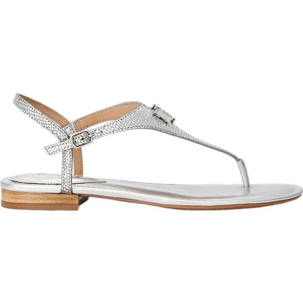 sandali in pelle Lauren grigio