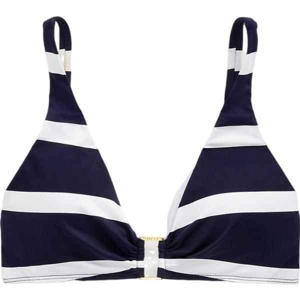 top Lauren blu a righe