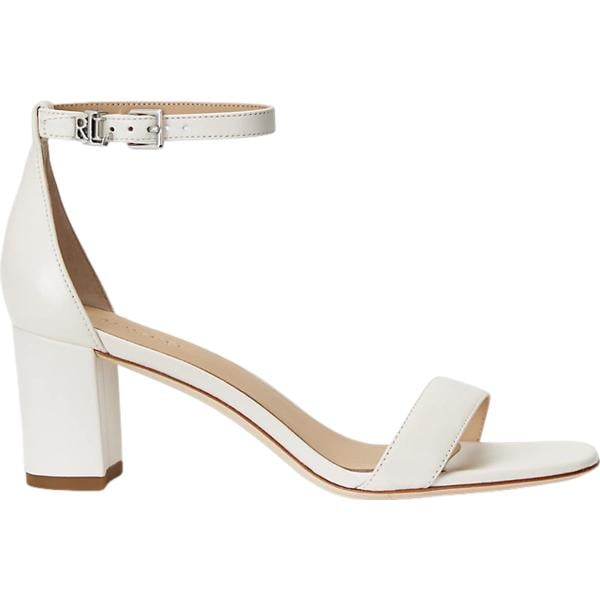 sandali in pelle Lauren bianco