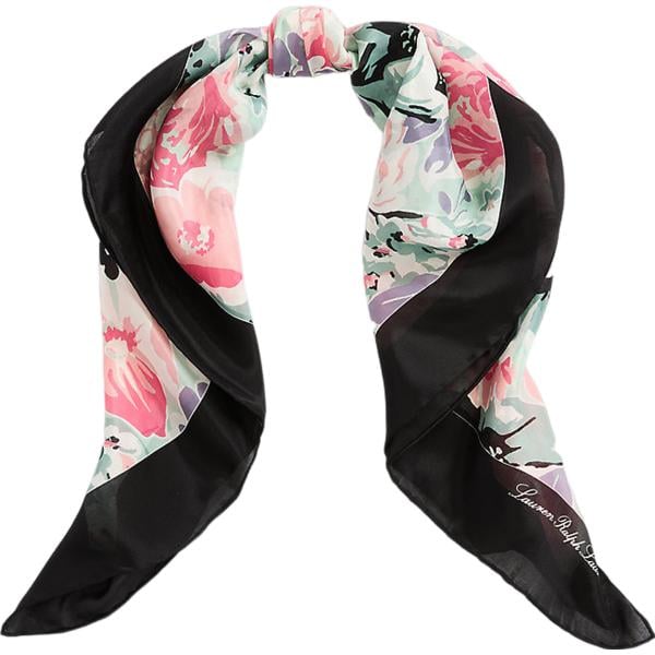 foulard Lauren nero a fiori