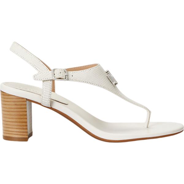 sandali in pelle Lauren bianco