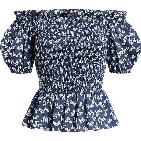 camicie Lauren blu a fiori