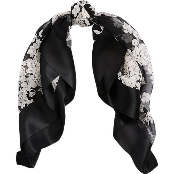 foulard Lauren nero a fiori