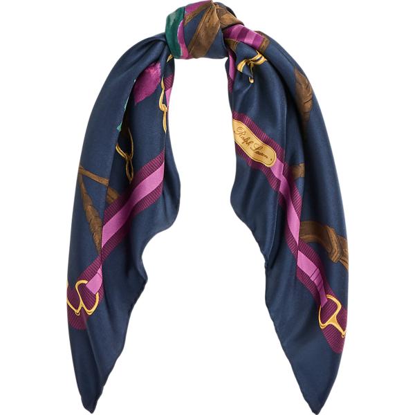 foulard Lauren blu a fiori