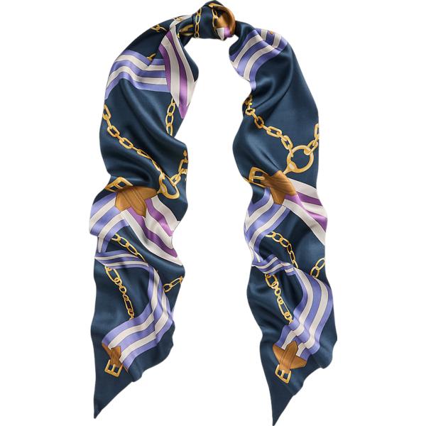 sciarpe Lauren blu con stampe
