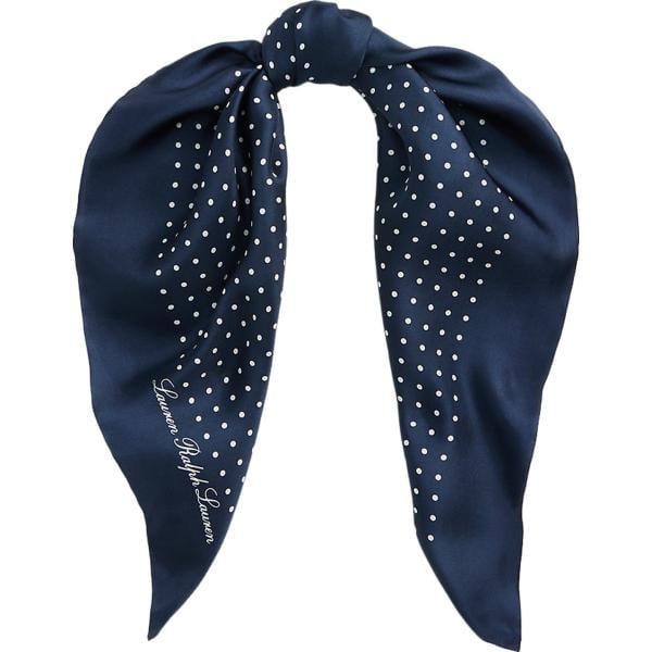 foulard Lauren blu a pois