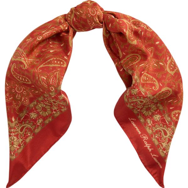 foulard Lauren rosso con stampe