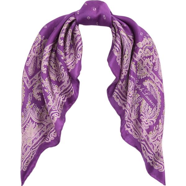 foulard Lauren viola con stampe