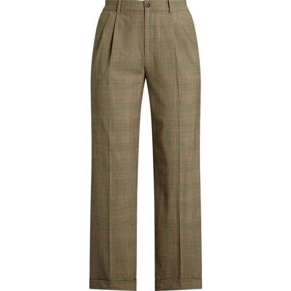 pantaloni Lauren Curve marrone a quadri
