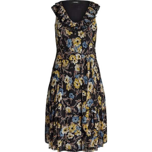 vestiti senza maniche Lauren Curve nero a fiori