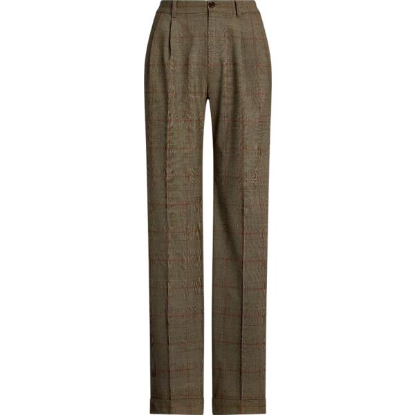 pantaloni Lauren marrone a quadri