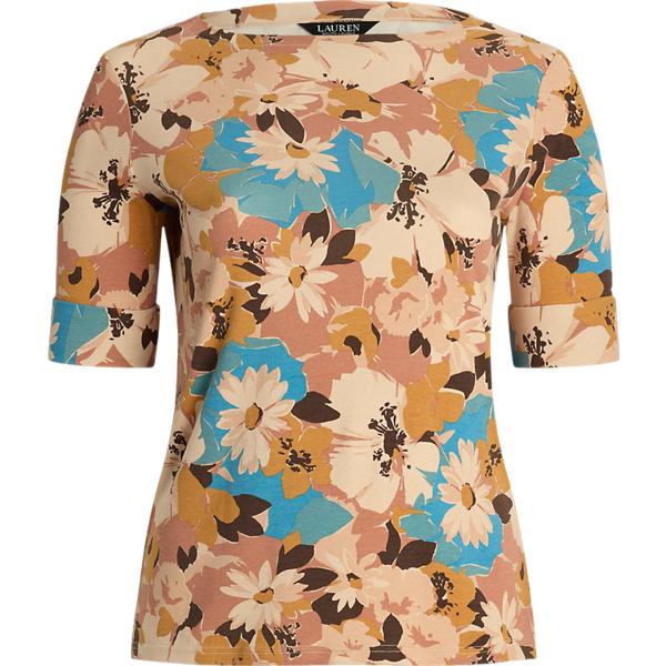 maglieria Lauren Curve marrone a fiori
