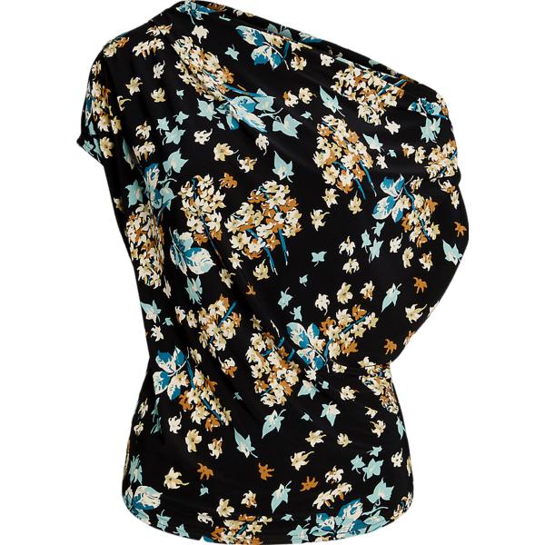 top Lauren nero a fiori