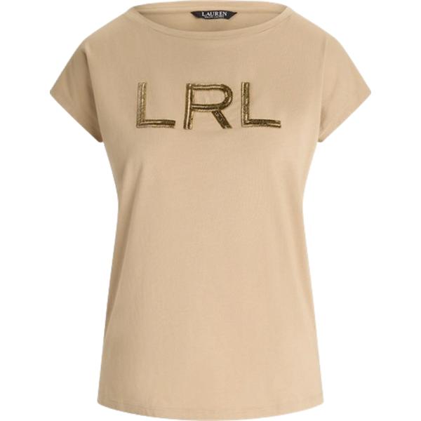 t-shirt Lauren Petite marrone