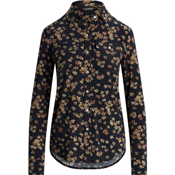 camicie Lauren blu a fiori