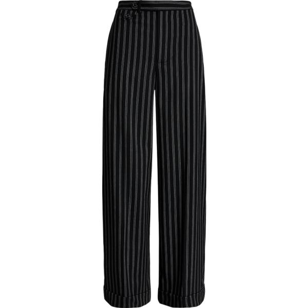pantaloni Lauren nero a righe