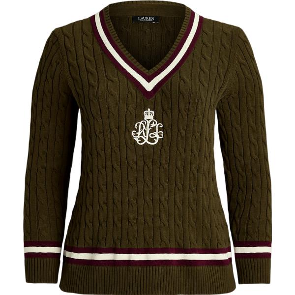 maglieria Lauren Curve marrone a righe