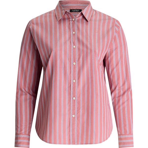 camicie Lauren Curve rosa a righe