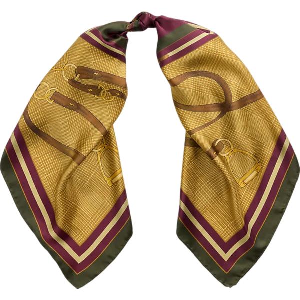 foulard Lauren marrone con stampe