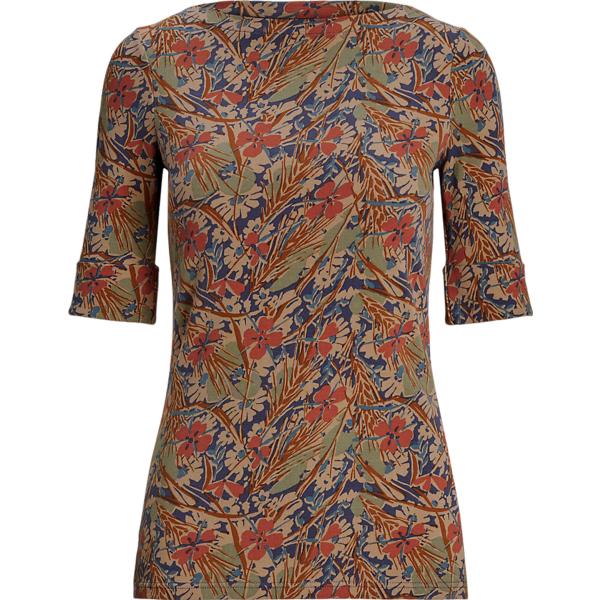 maglieria Lauren Petite marrone a fiori