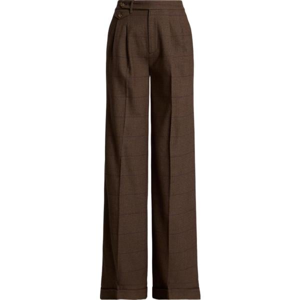 pantaloni Lauren marrone a quadri