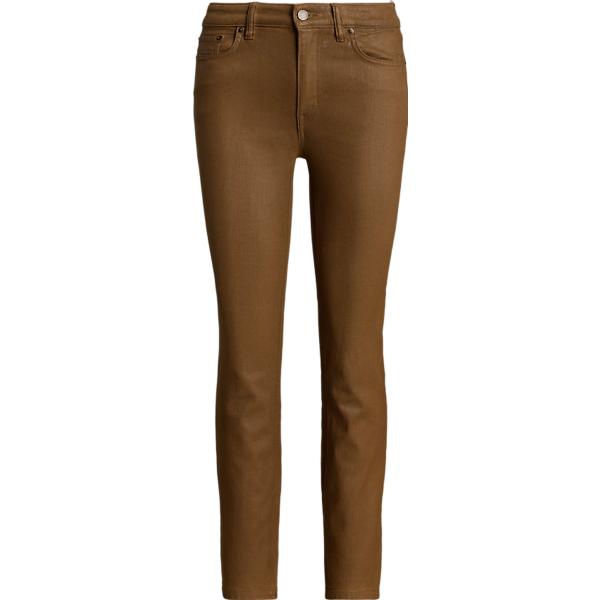 jeans dritti Lauren Petite marrone