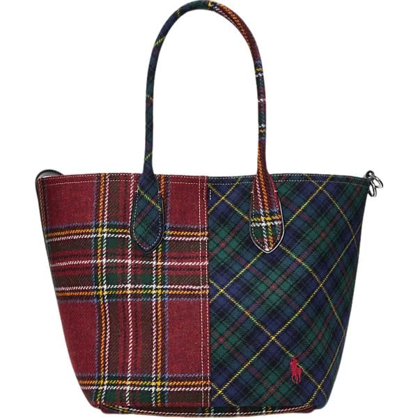 borse tote Polo Ralph Lauren nero scozzese