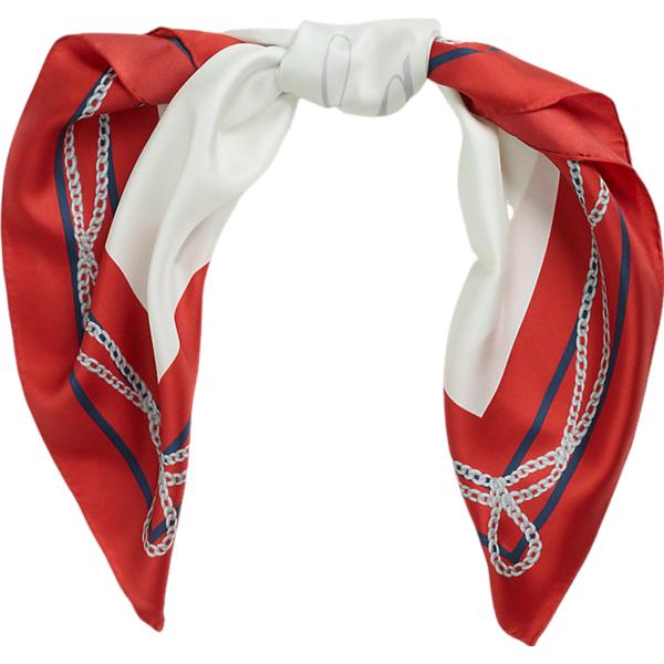 foulard Lauren rosso con stampe