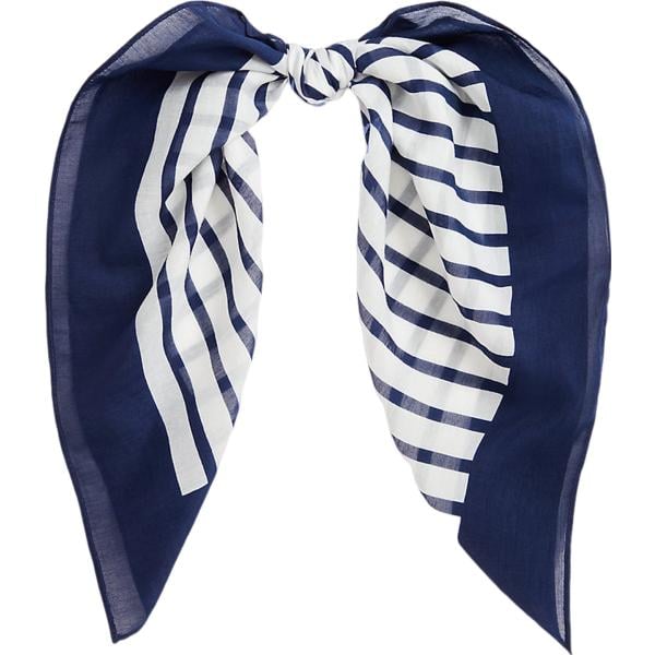 foulard Lauren blu a righe