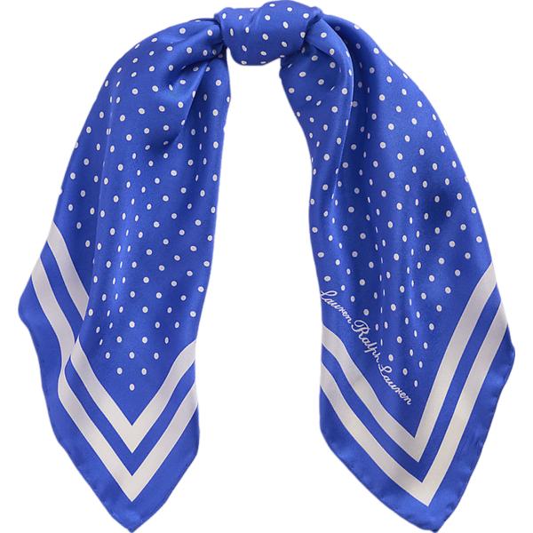 foulard Lauren blu a pois