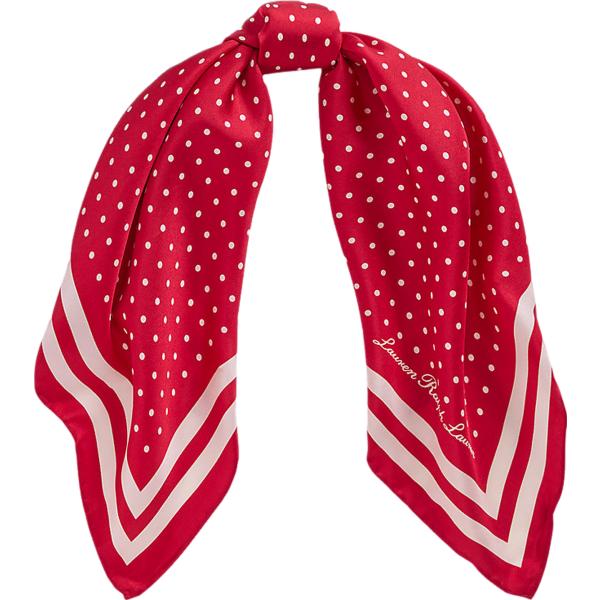 foulard Lauren rosso a pois