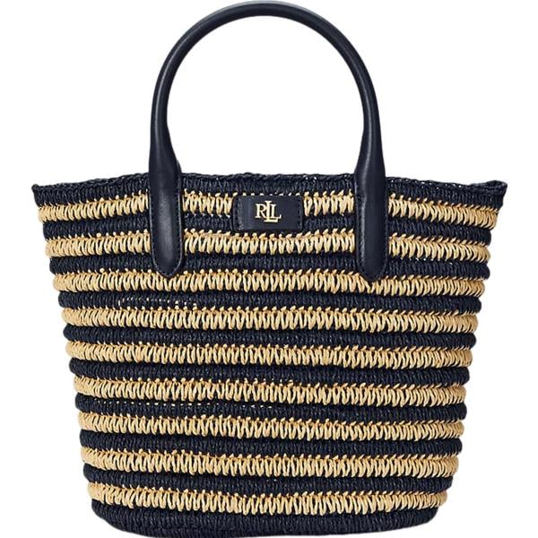 borse tote Lauren blu a righe