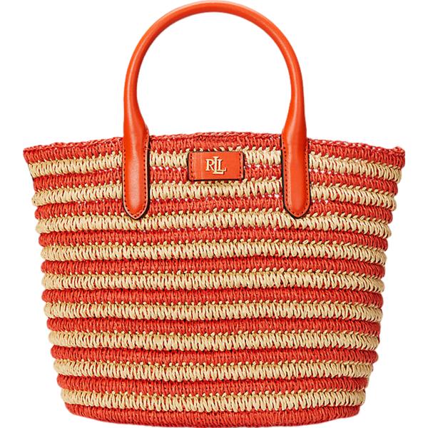 borse tote Lauren rosso a righe