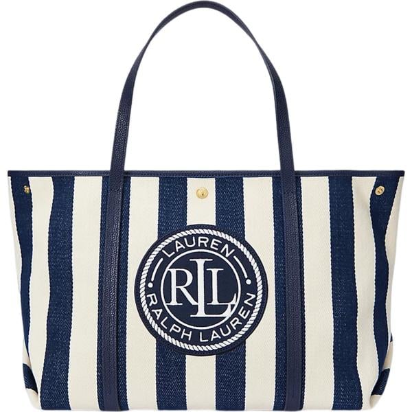 borse tote Lauren multicolore a righe