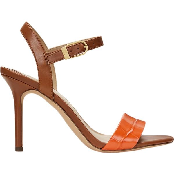 sandali in pelle Lauren marrone