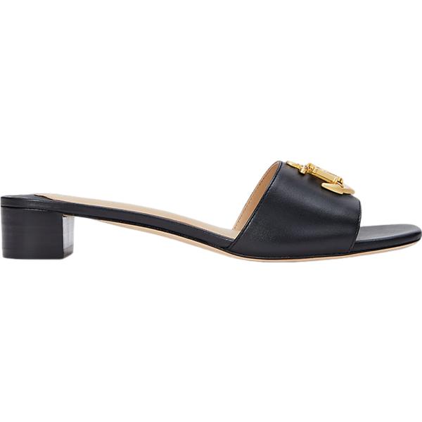 sandali in pelle Lauren nero