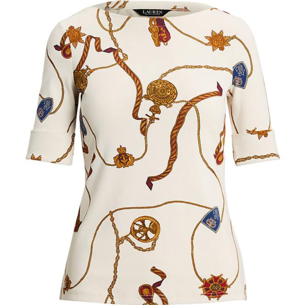 t-shirt Lauren bianco con stampe